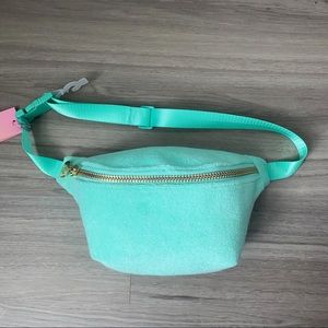 Stoney Clover Lane Green Terry Cloth Fanny Pack